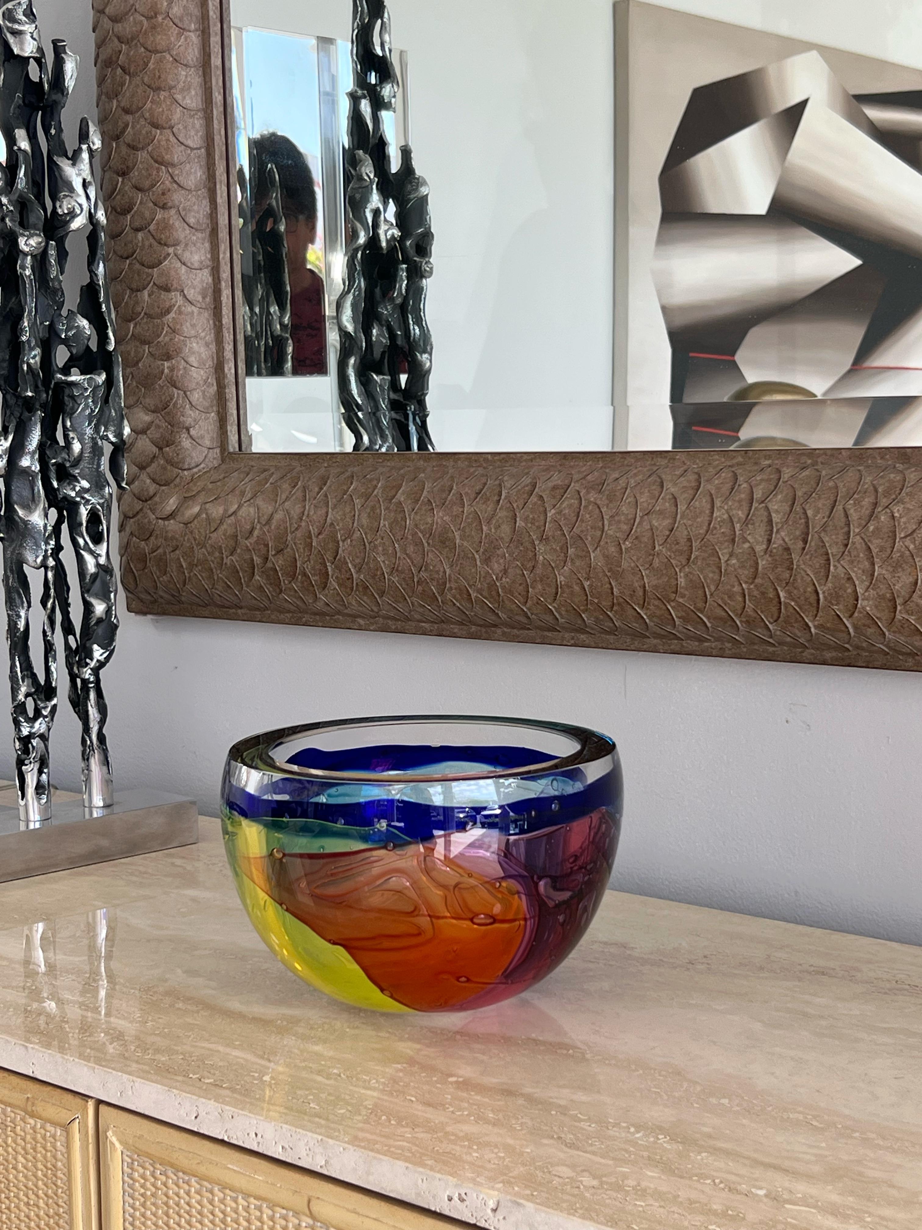 Leon Applebaum Large Lava Bowl In Good Condition For Sale In Miami, FL