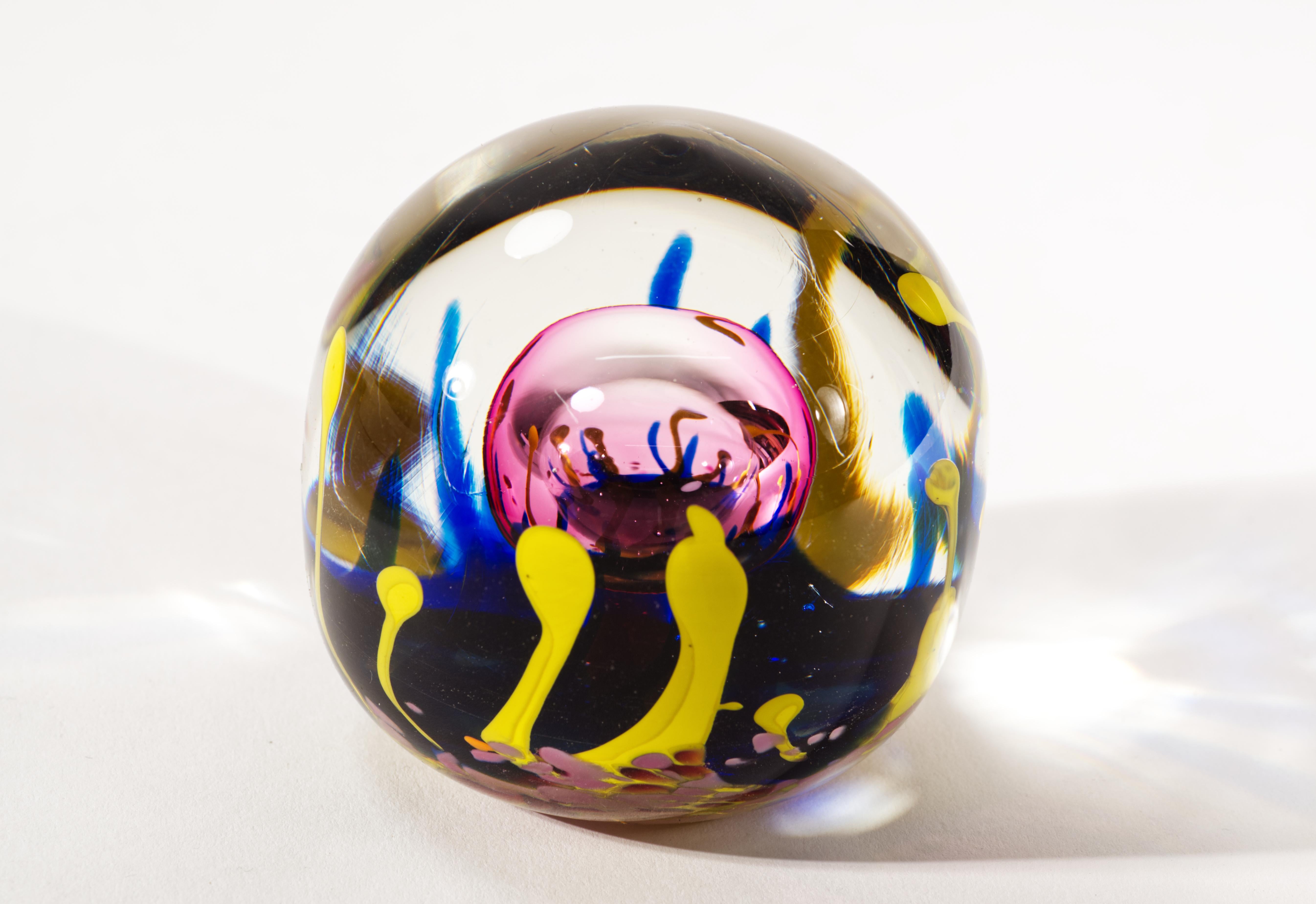 Sculpture ou presse-papiers Leon Applebaum, American Studio Art Glass, 1978 en vente 2