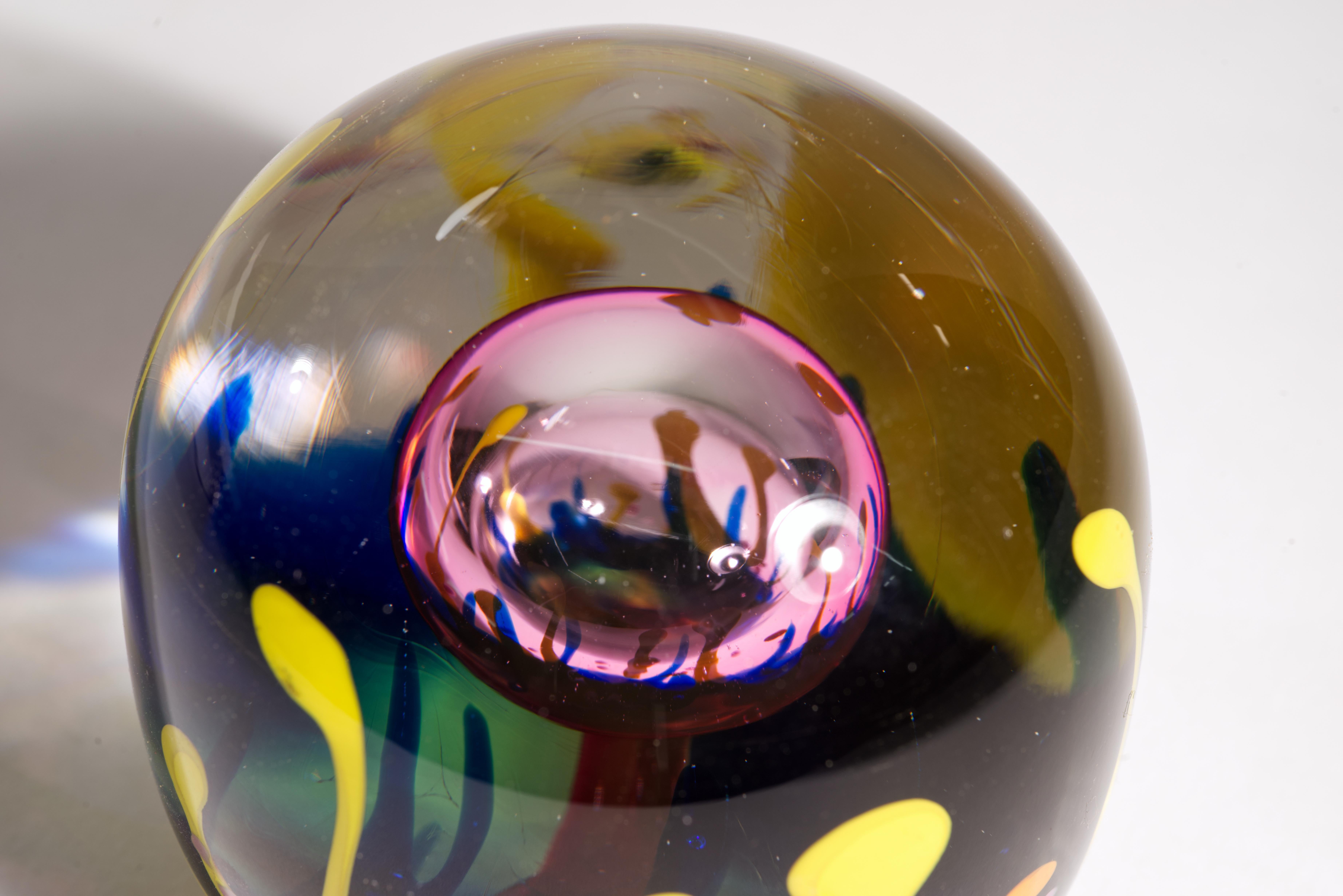 Fin du 20e siècle Sculpture ou presse-papiers Leon Applebaum, American Studio Art Glass, 1978 en vente