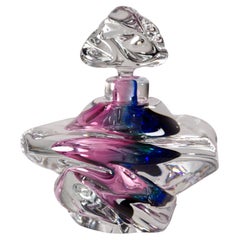 Leon Applebaum Sommerso Perfume Bottle, American Studio Art Glass 1980s
