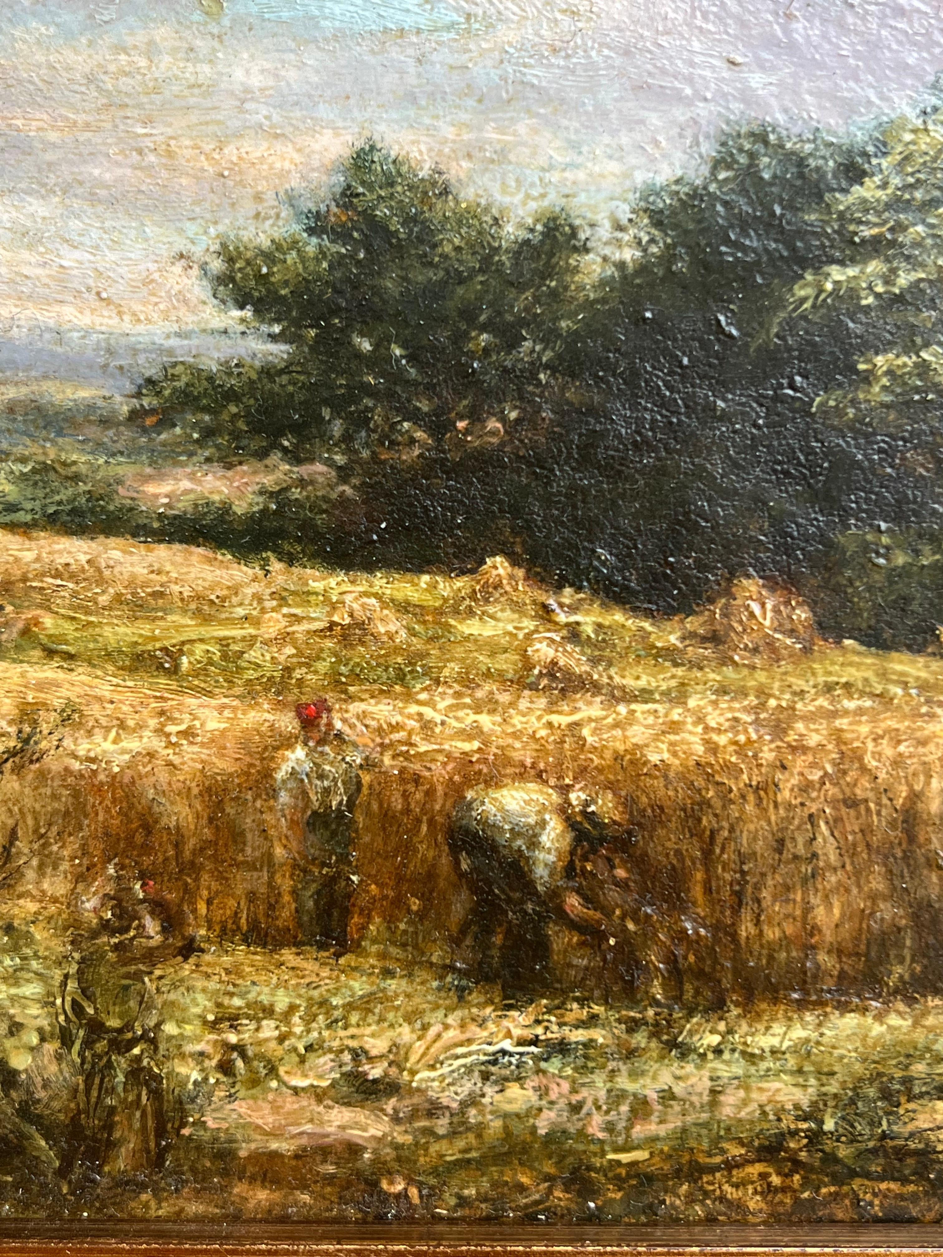 French painter Léon Augustin LHermitte harvesters children in the countryside For Sale 4