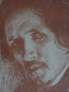 Portrait of Philip Andreevich Malavin.1899.Paper, lithography, 32x23 cm with def