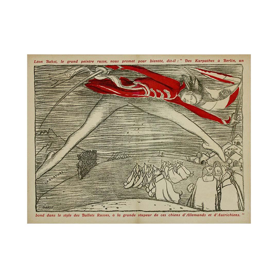 Work by Léon Bakst - early 20th-century wartime propaganda Avant-garde For Sale 1