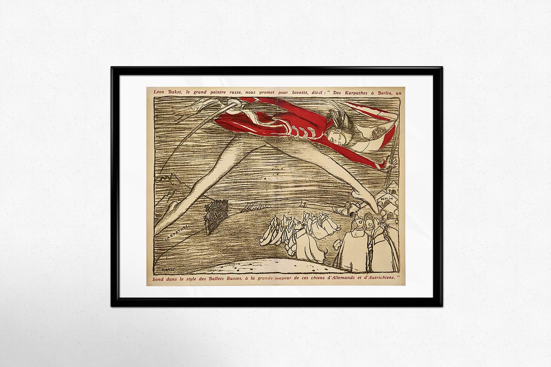 Work by Léon Bakst - early 20th-century wartime propaganda Avant-garde For Sale 3