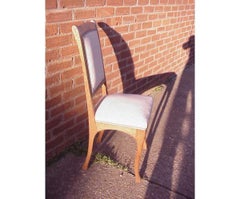 Leon Benouville, an Art Nouveau Oak Desk or Side Chair with Subtle Organic Lines