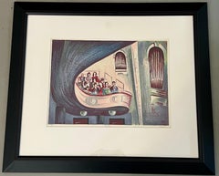 „Balcony“ 1938 WPA-Druck Mitte des 20. Jahrhunderts Amerikanischer Broadway-Theatermodernismus