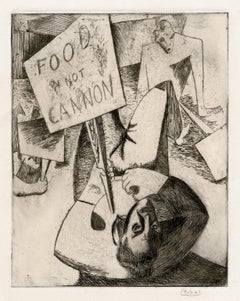 'Food Not Cannon' — rare WPA modernist work of  Social Conscience
