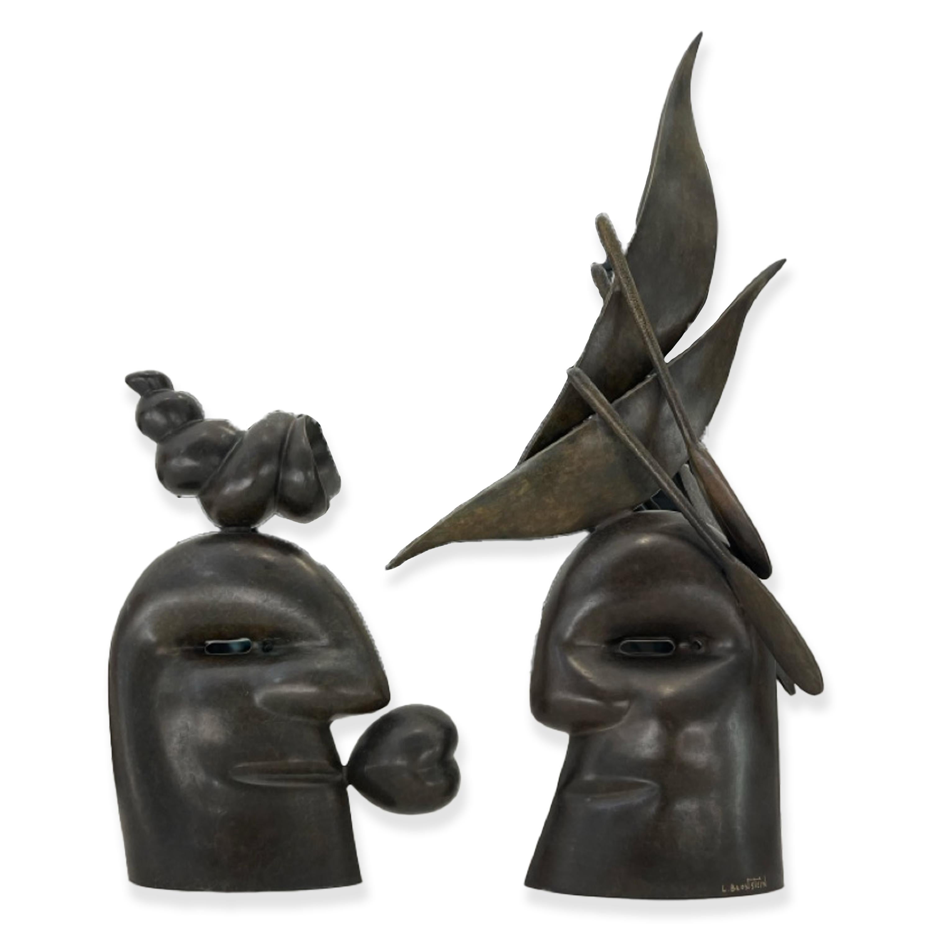Come on & Let Me Know, Should I Stay or Should I Go, Bronze - Sculpture by Leon Bronstein
