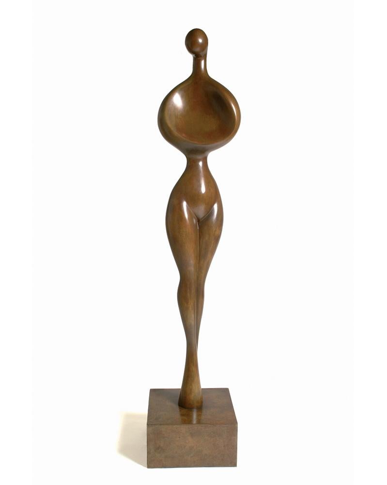Expectation, Bronze - Sculpture by Leon Bronstein