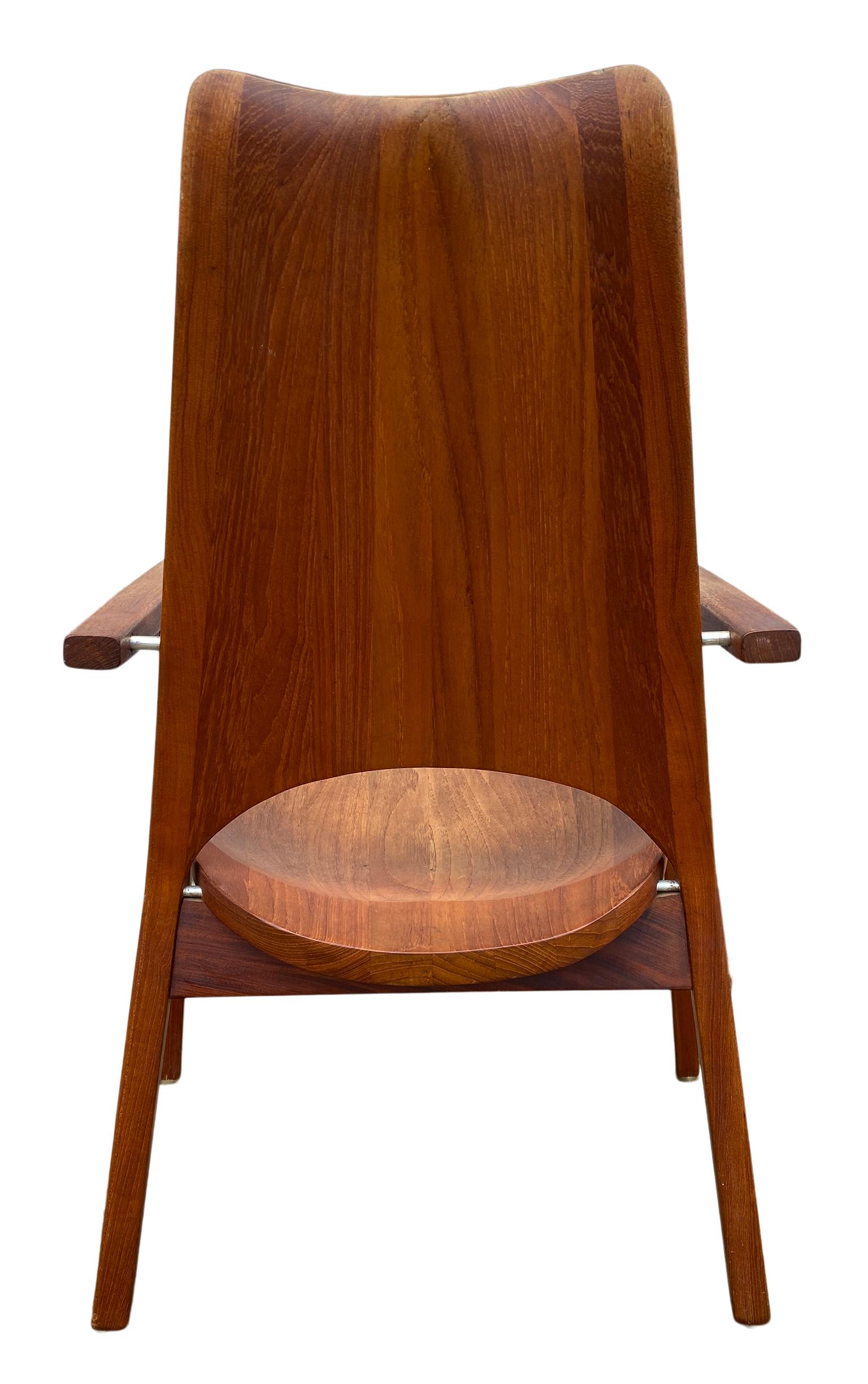 Mid-Century Modern Leon C. Meyer Midcentury Studio Craft Pair of Handmade Chairs Signed Rare For Sale