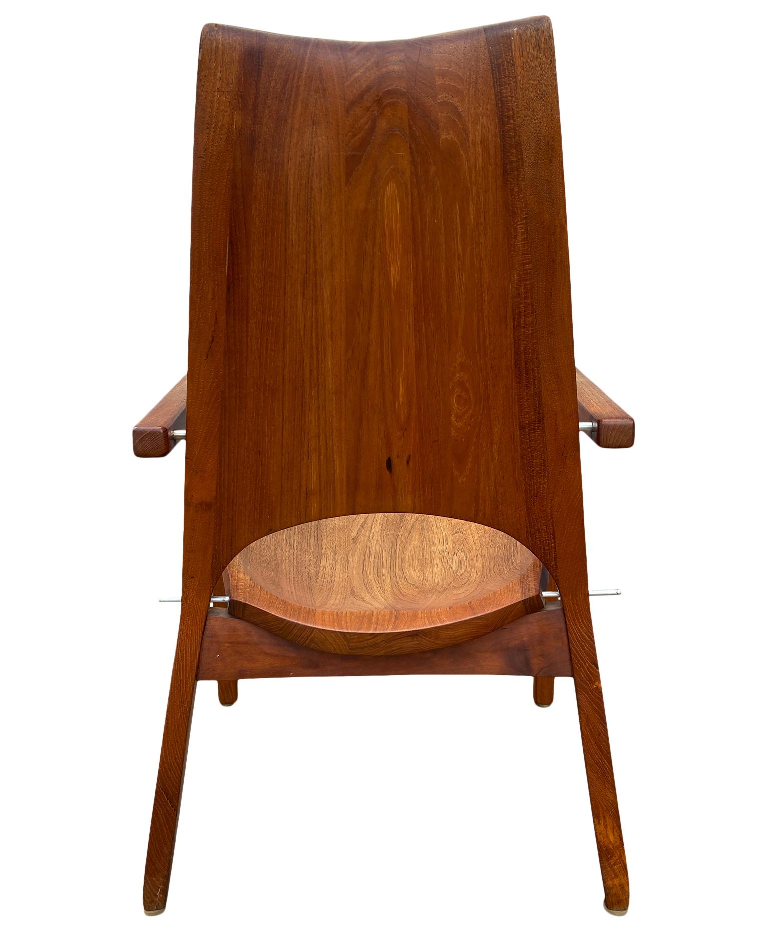 Leon C. Meyer Midcentury Studio Craft Pair of Handmade Chairs Signed Rare In Good Condition In BROOKLYN, NY