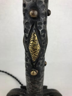 Leon Chapelle French Art Deco Table Lamp, Manner Charles Schneider & Voutier