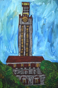 "Austin, Texas" UT Tower University of Texas. Black Folk Artist Leon Collins