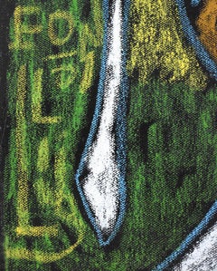 "BULL AND BIRD"  BLACK FOLK ARTIST Leon collins