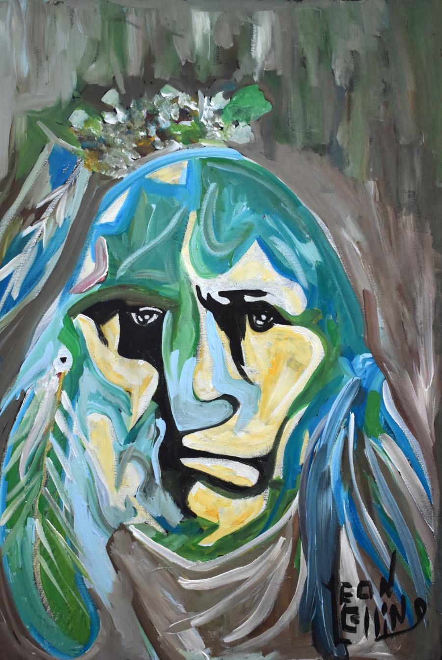 "First American" Native Indian Black Folk Artist Leon Collins died 2025