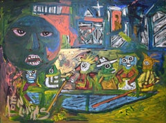 "Fool Gold". Black Folk Artist Leon Collins. (Deceased 2025) Texas Artist