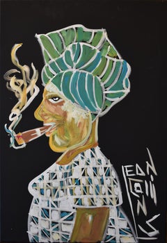 "SHEGAR". Black Folk Artist Leon Collins. (Deceased 2025) Texas Artist