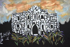 "The Alamo" #1. Black Folk Artist Leon Collins. (Deceased 2025) Texas Artist