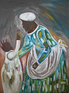"WOMAN AND CHILD" TEXAS BLACK FOLK ARTIST