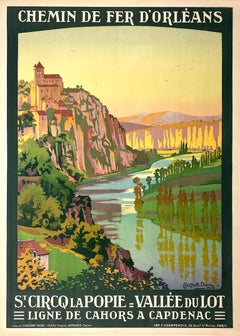 Original Vintage French Travel Poster - St Cirq La Popie by Constant Duval 1913