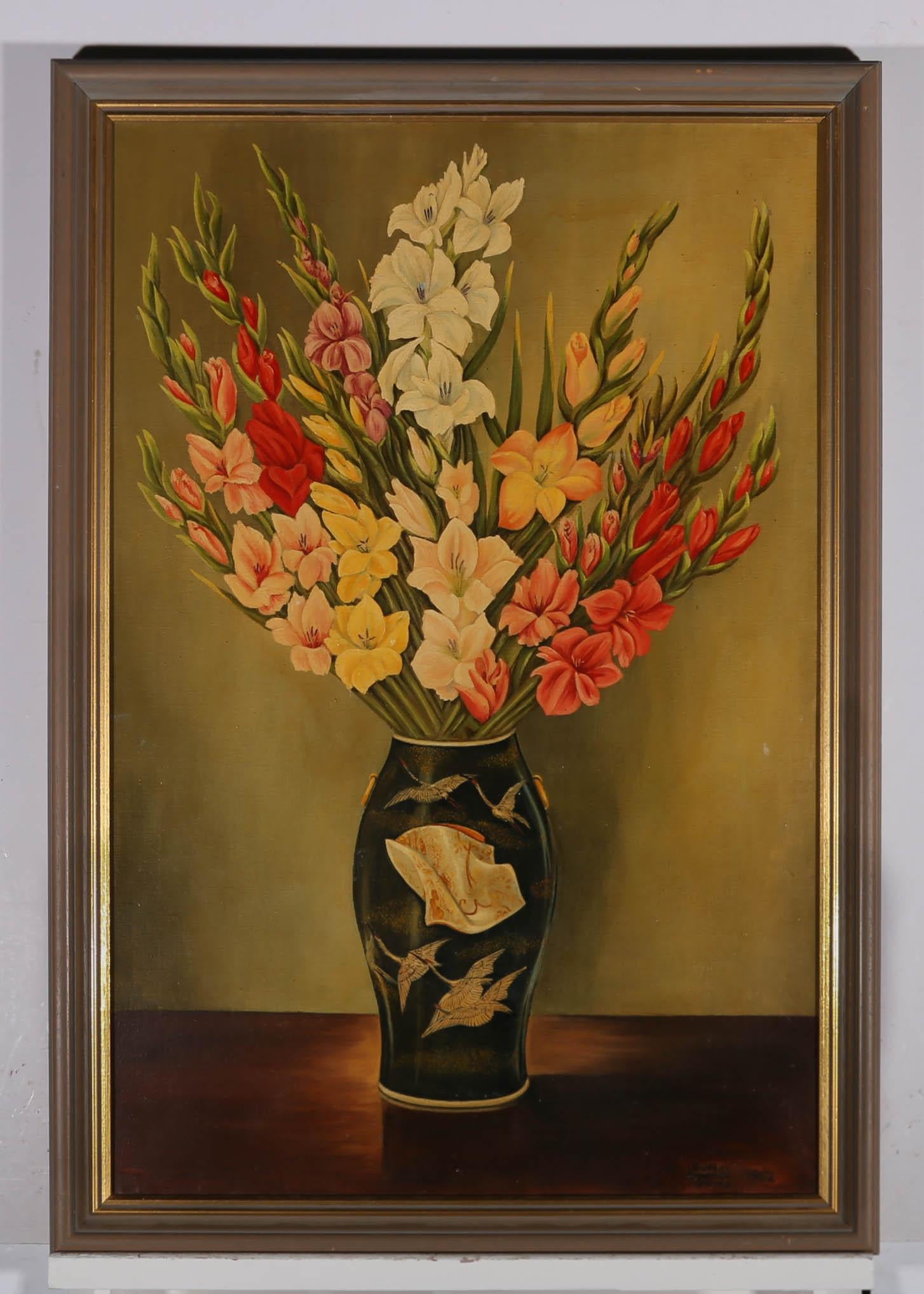 gladiolus flower painting