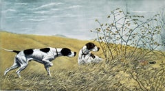 Two Pointers Going After a Pheasant