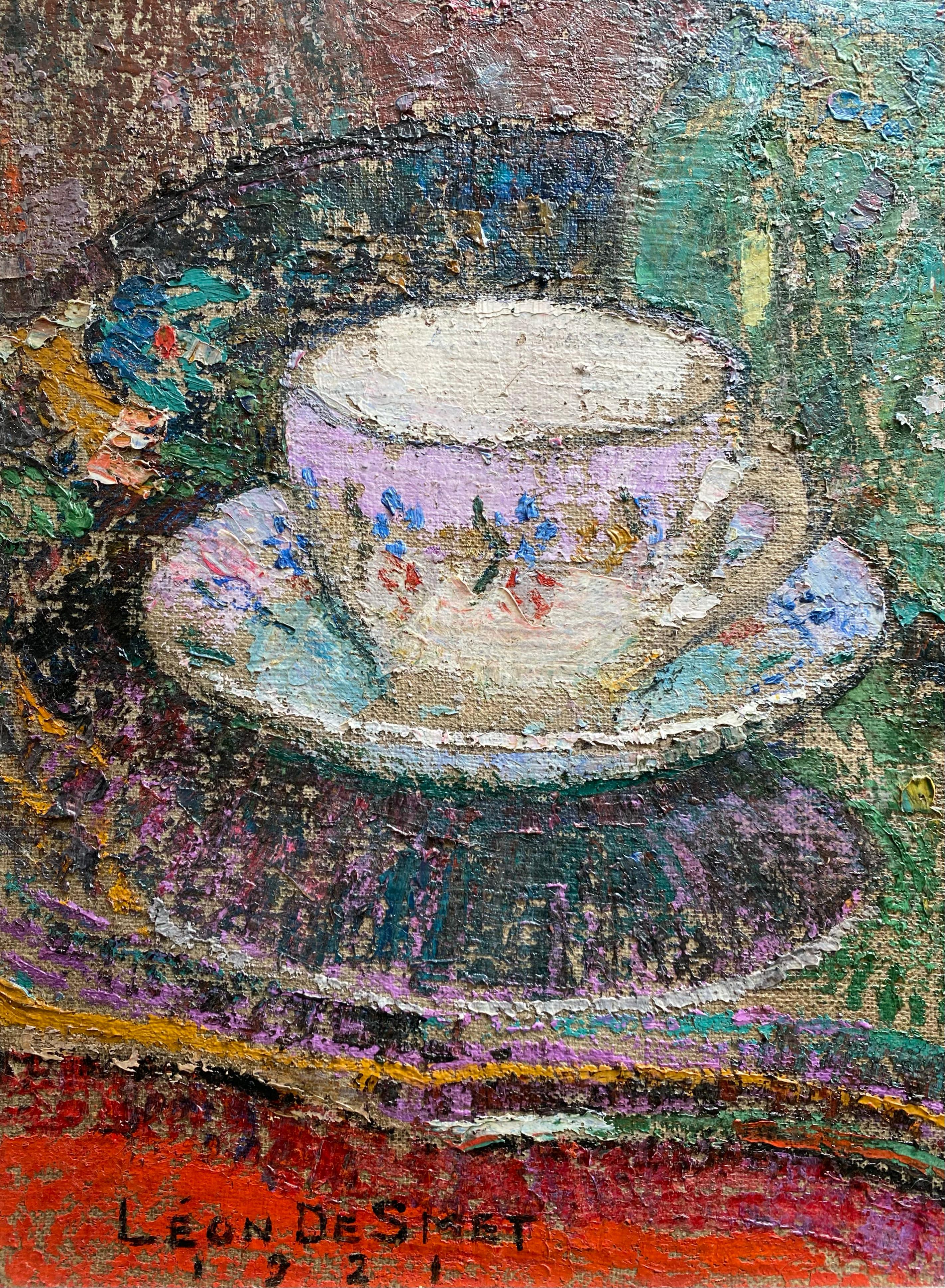Natura morta con papaveri rossi' 1921 di Léon De Smet (1881)  - 1966), belga in vendita 5