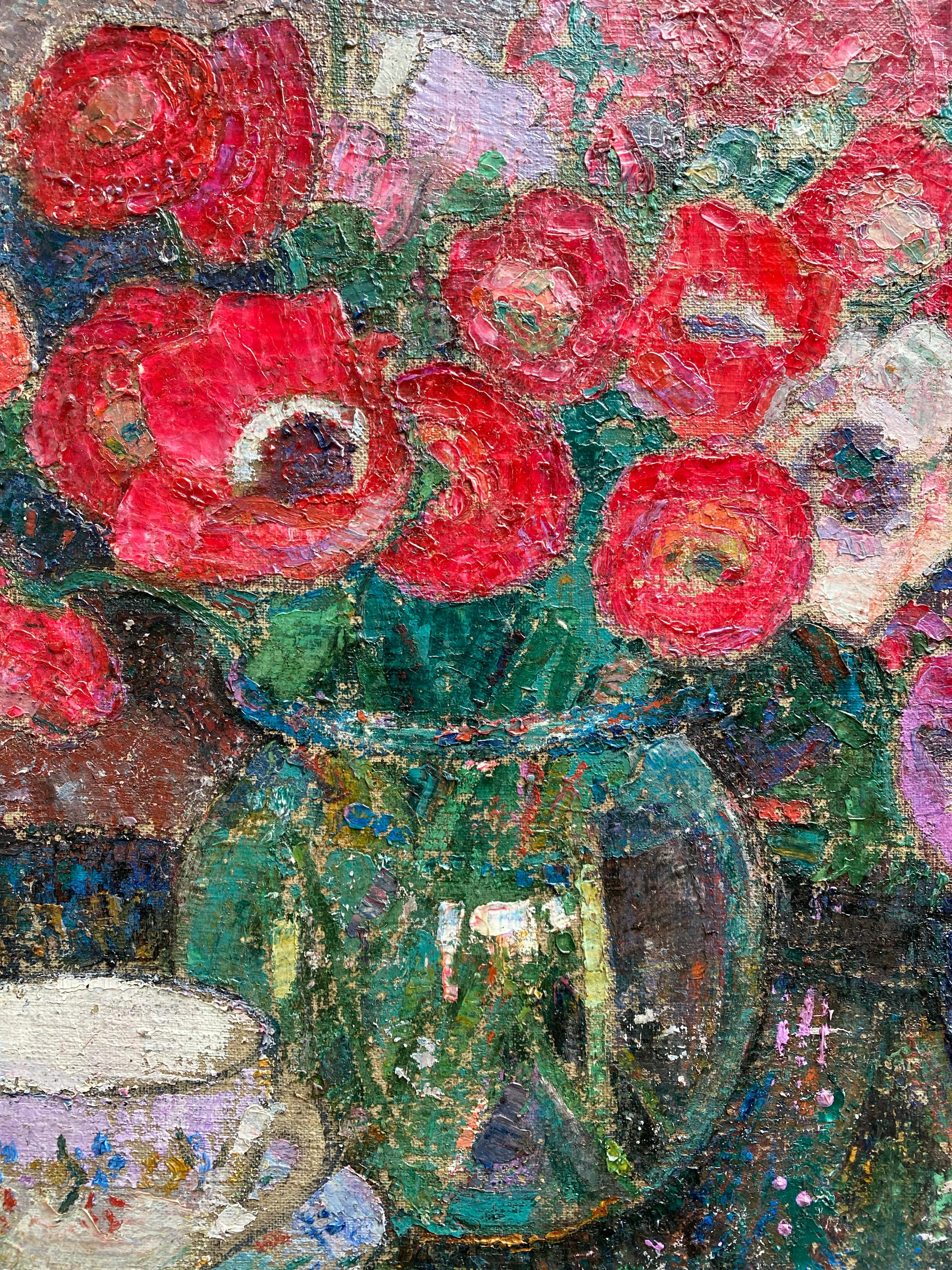 Natura morta con papaveri rossi' 1921 di Léon De Smet (1881)  - 1966), belga in vendita 8