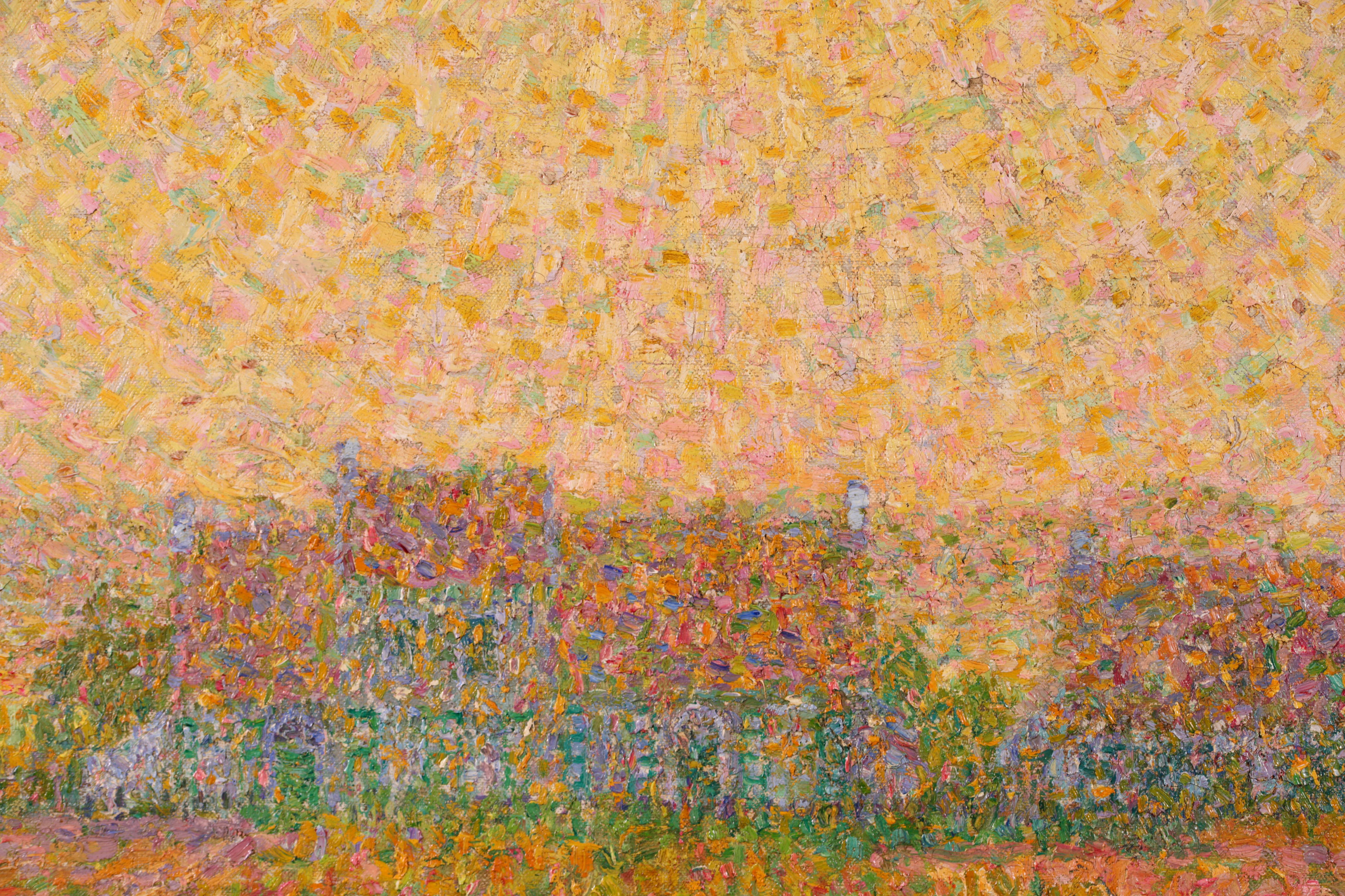 Le lever du soleil - Sint-Martens-Latem - Paysage impressionniste Huile de Leon De Smet 1