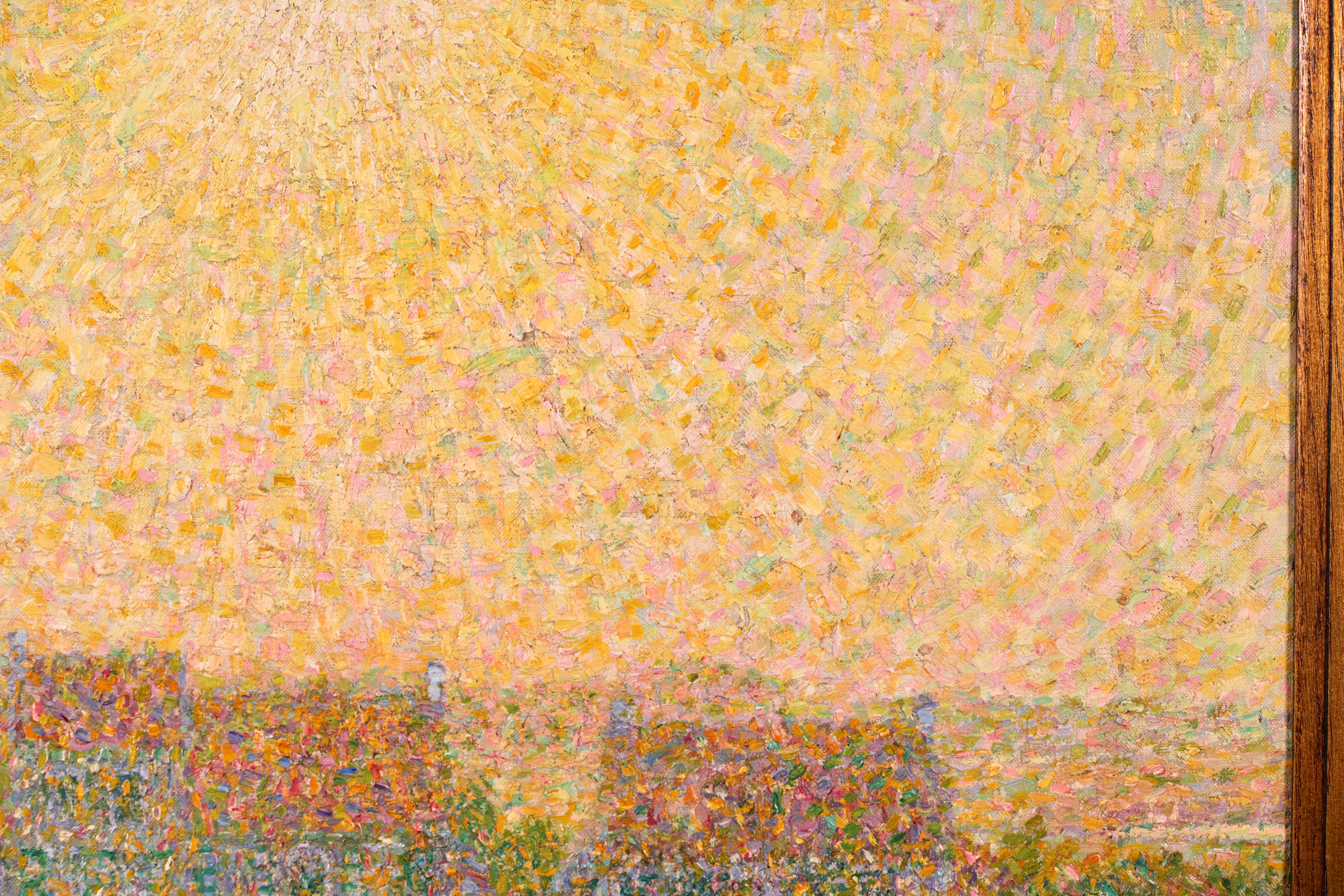 Le lever du soleil - Sint-Martens-Latem - Paysage impressionniste Huile de Leon De Smet 5