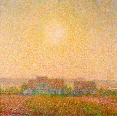 Sunrise - Sint-Martens-Latem - Impressionistische Landschaft, Öl von Leon De Smet