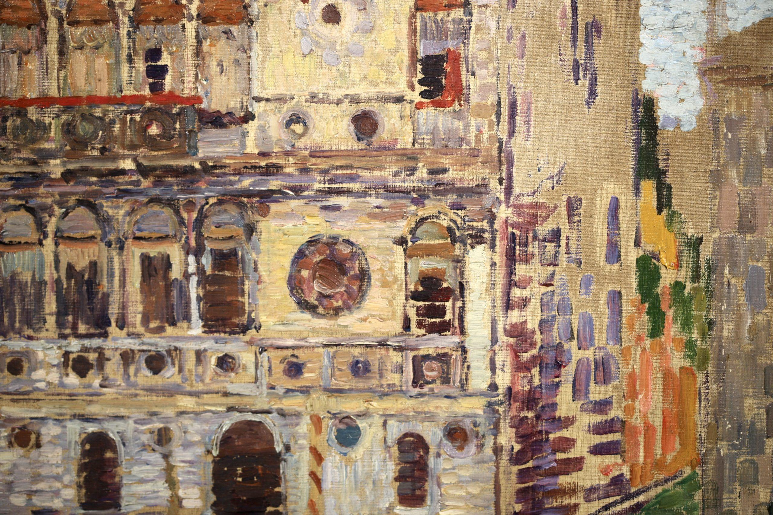 Venezia - Paesaggio veneziano post impressionista dipinto a olio da Leon Detroy in vendita 17