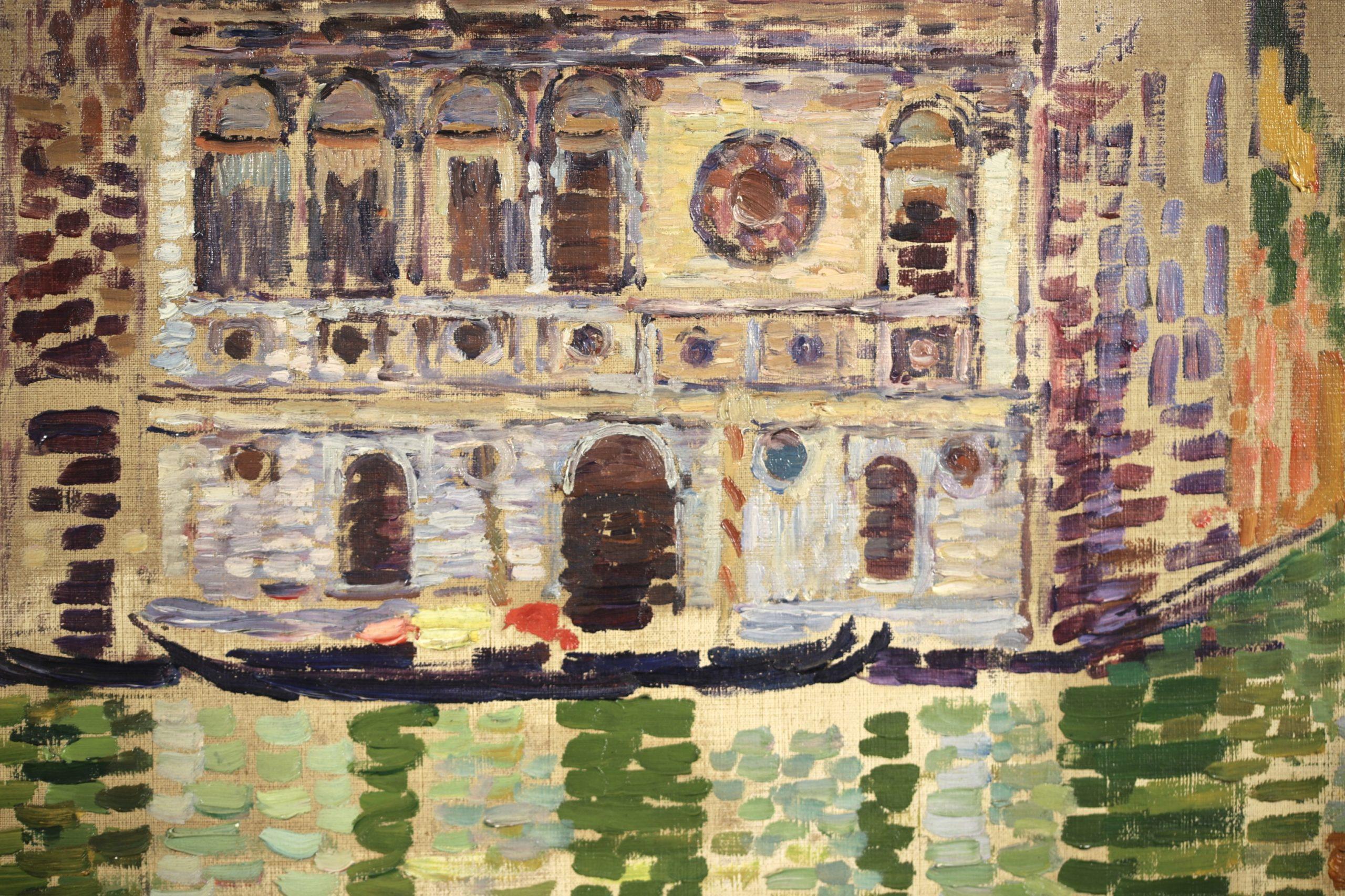 Venise - Paysage vénitien post-impressionniste, peinture à l'huile de Leon Detroy en vente 18