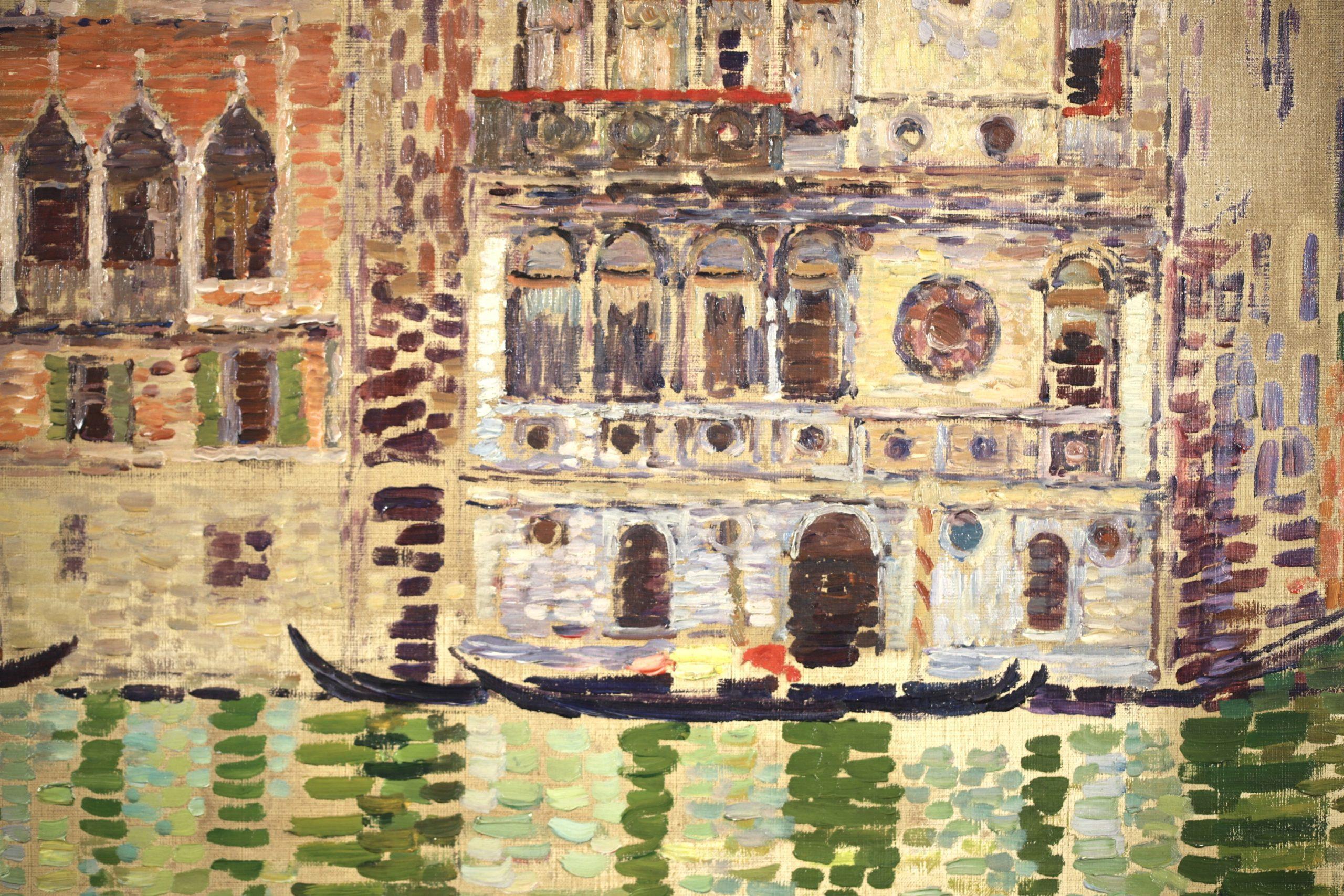 Venezia - Paesaggio veneziano post impressionista dipinto a olio da Leon Detroy in vendita 1
