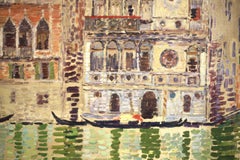 Venezia - Paesaggio veneziano post impressionista dipinto a olio da Leon Detroy