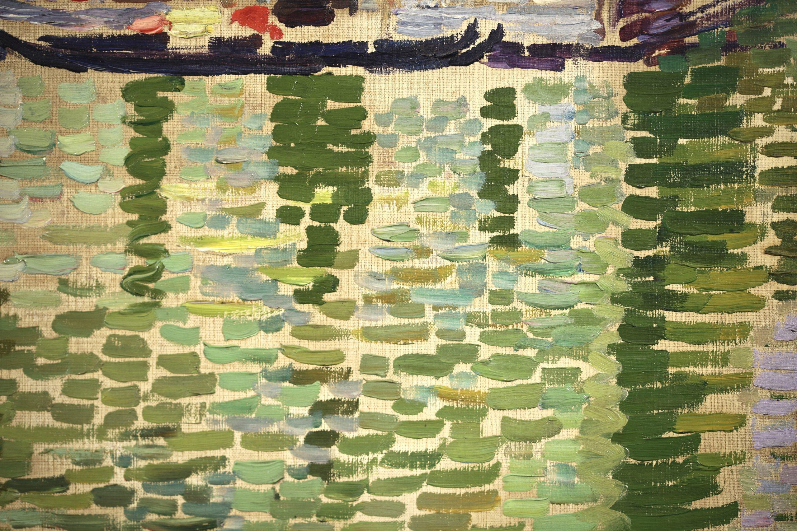 Venezia - Paesaggio veneziano post impressionista dipinto a olio da Leon Detroy in vendita 3