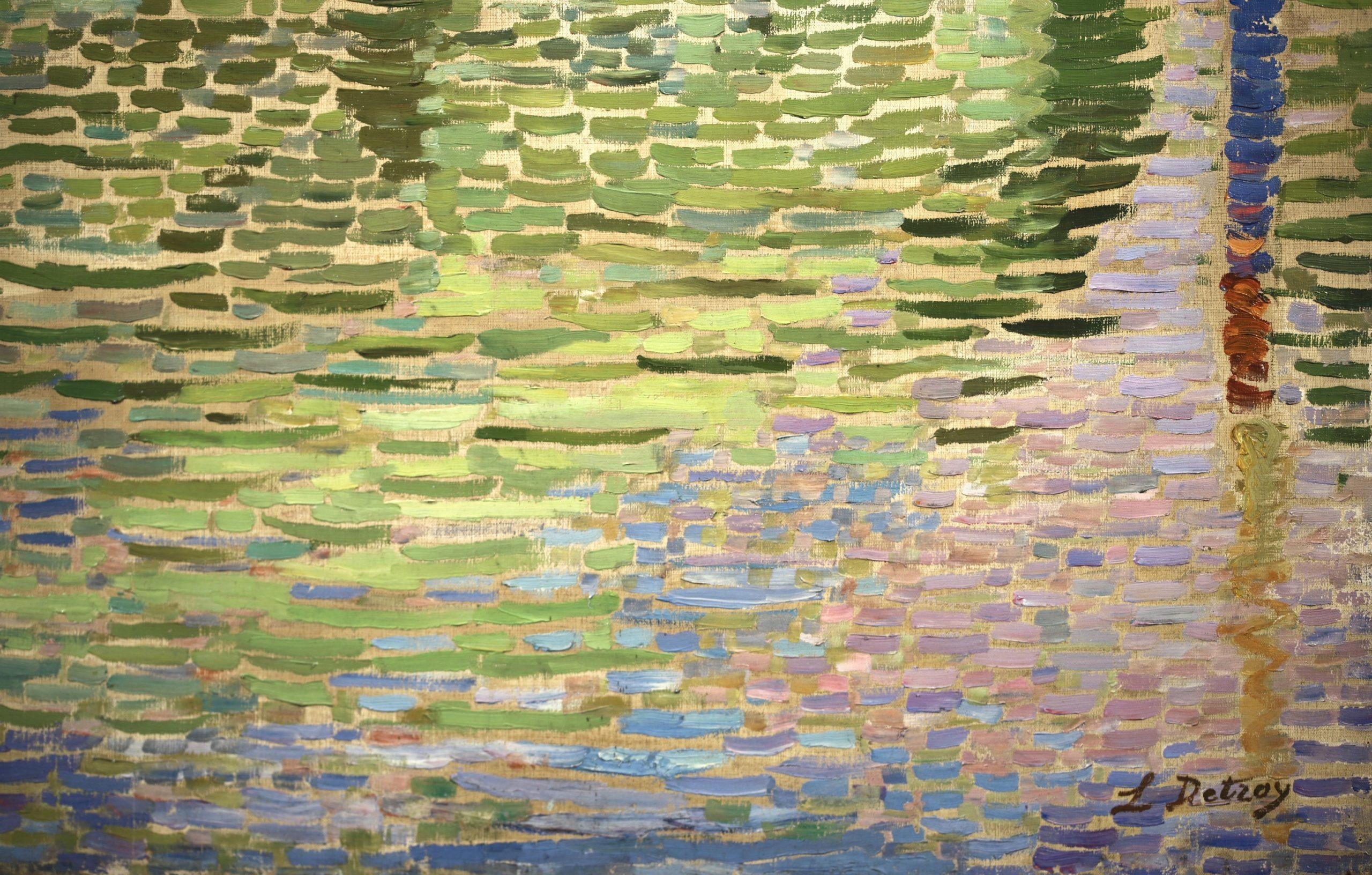 Venezia - Paesaggio veneziano post impressionista dipinto a olio da Leon Detroy in vendita 5