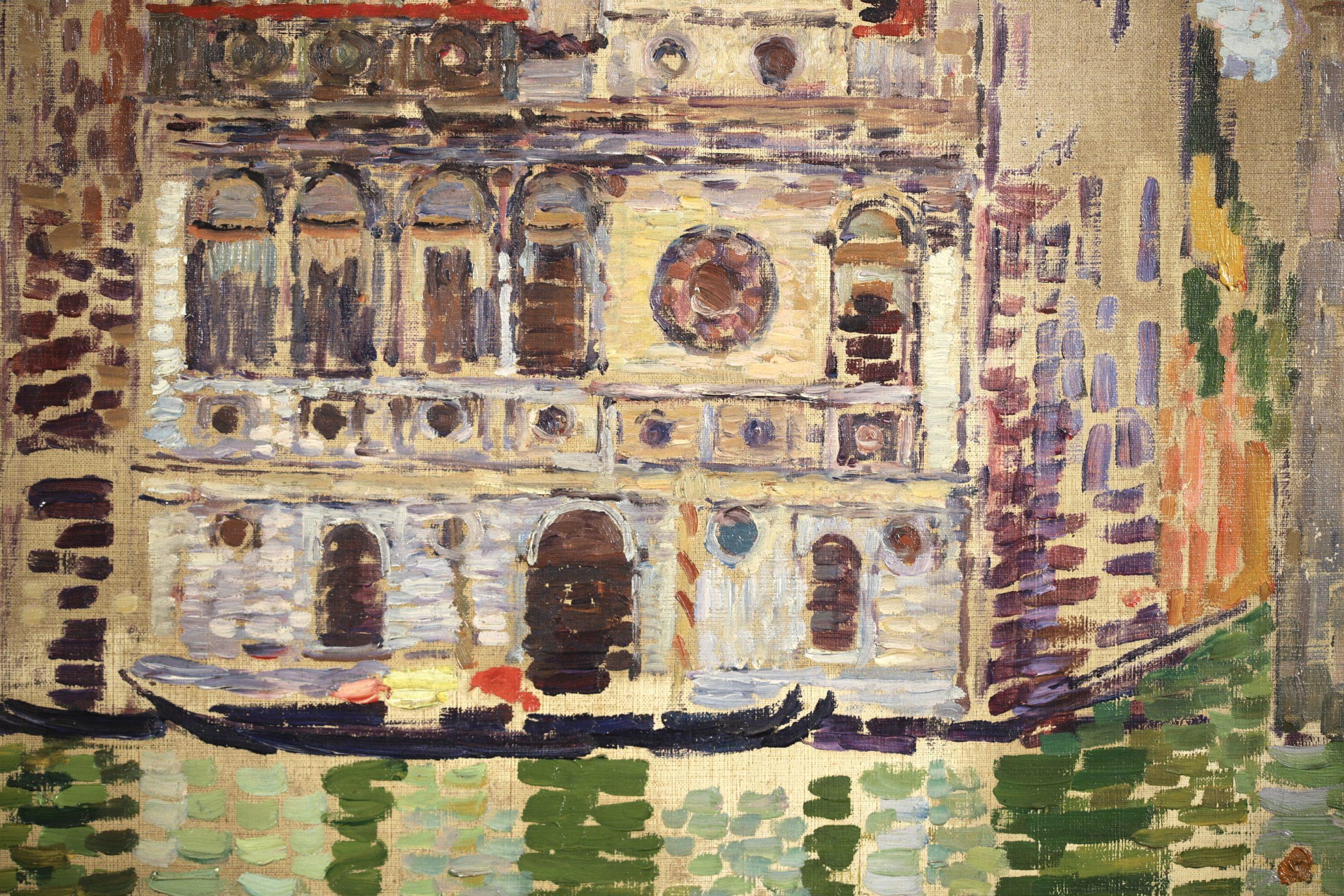 Venise - Paysage vénitien post-impressionniste, peinture à l'huile de Leon Detroy en vente 6