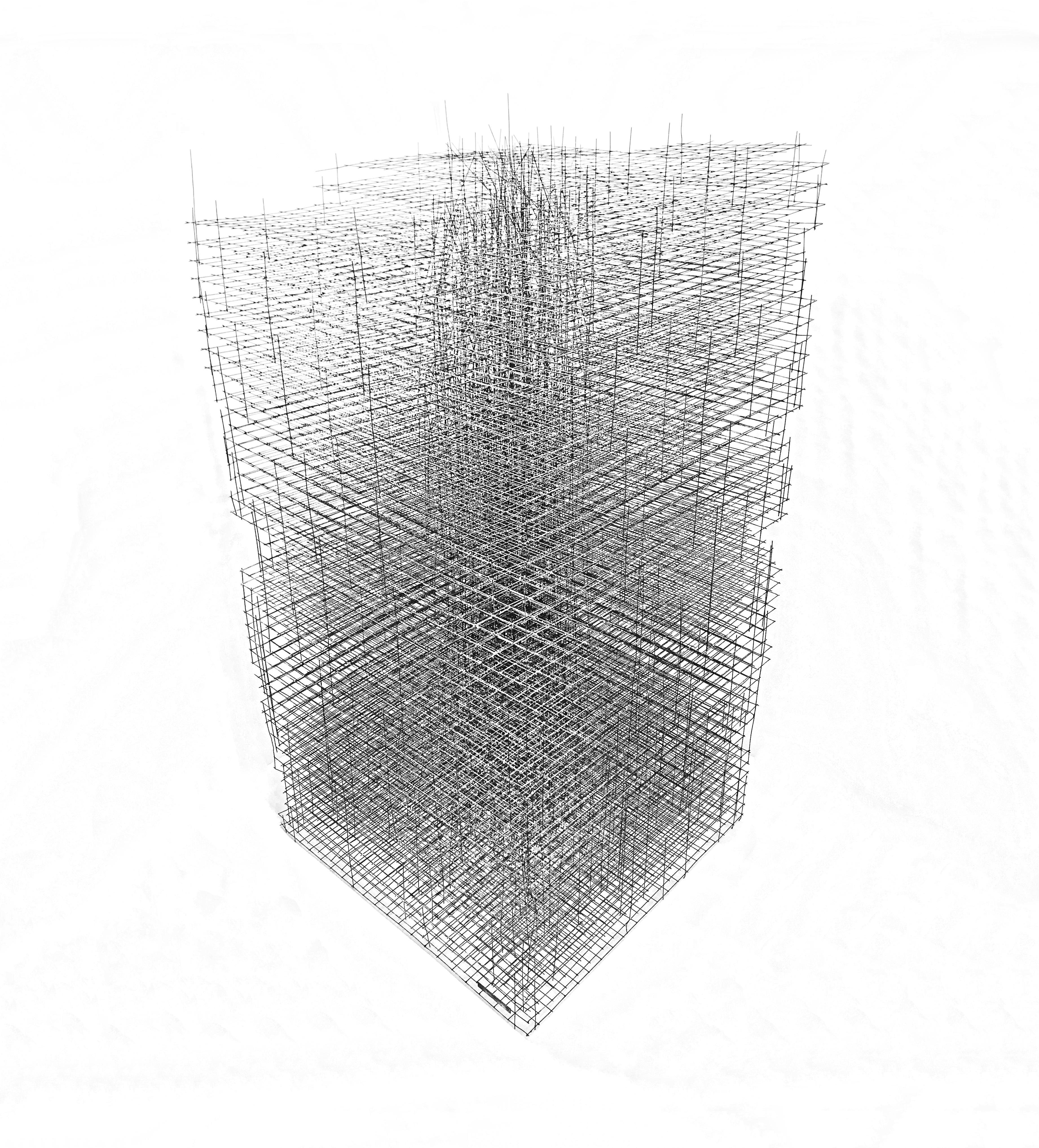 Sculpture originale en acier inoxydable.  Incision 