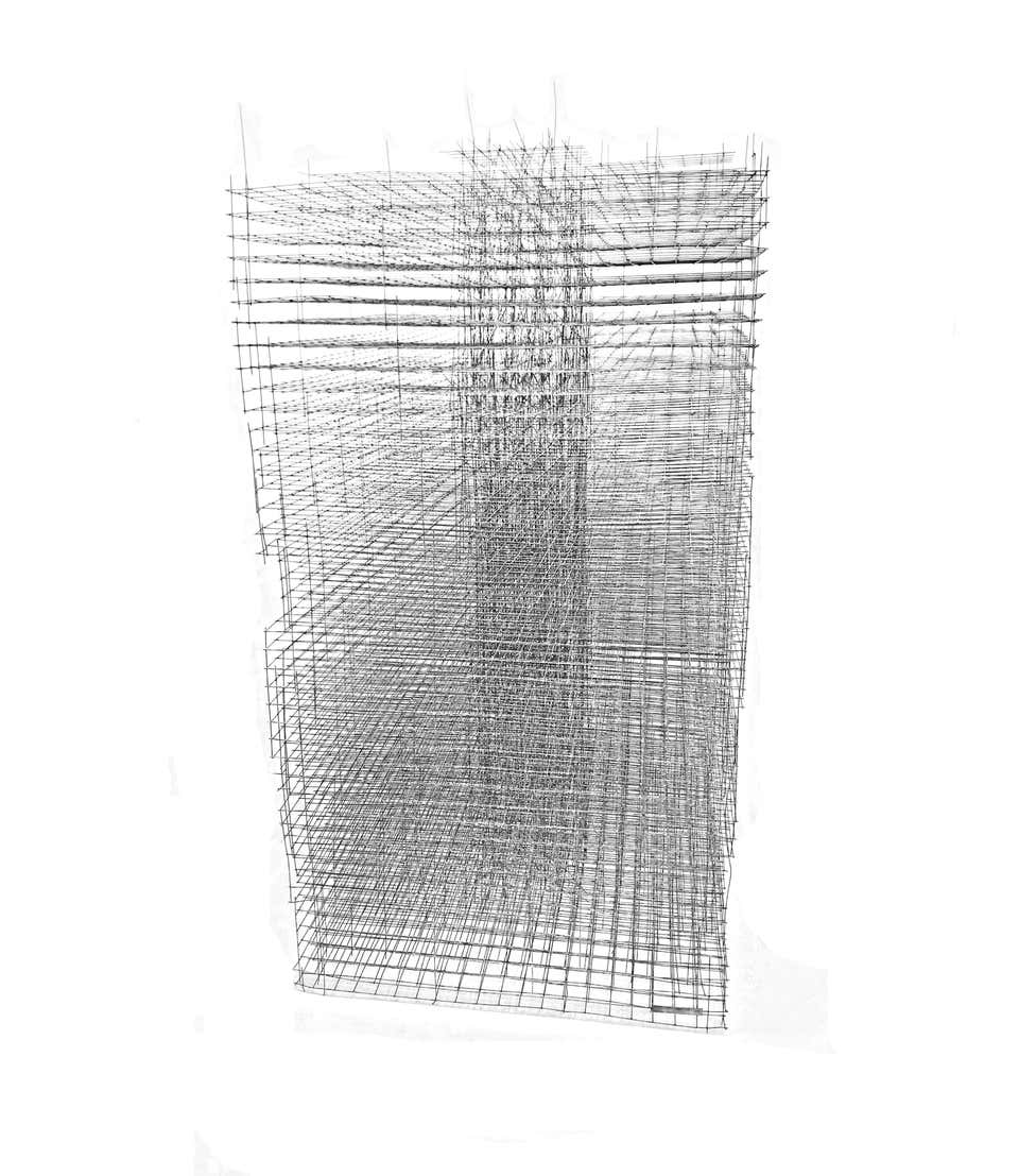 Untitled Stainless Steel Sculpture by León Ferrari, 1981, 42x20x20 Inches