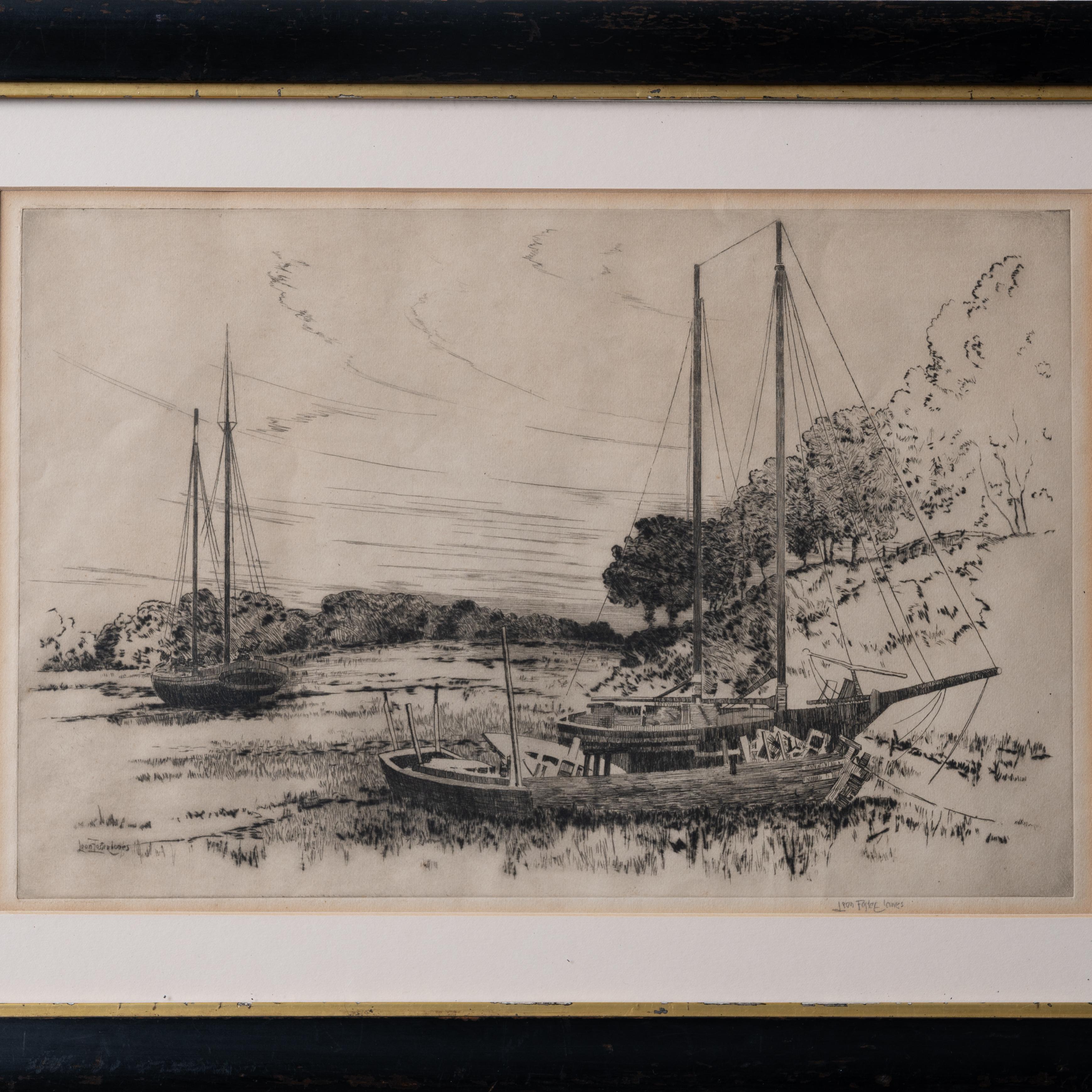 Leon Foster Jones - Aguafuerte de la costa de Nueva York, c.1925 Otro en venta