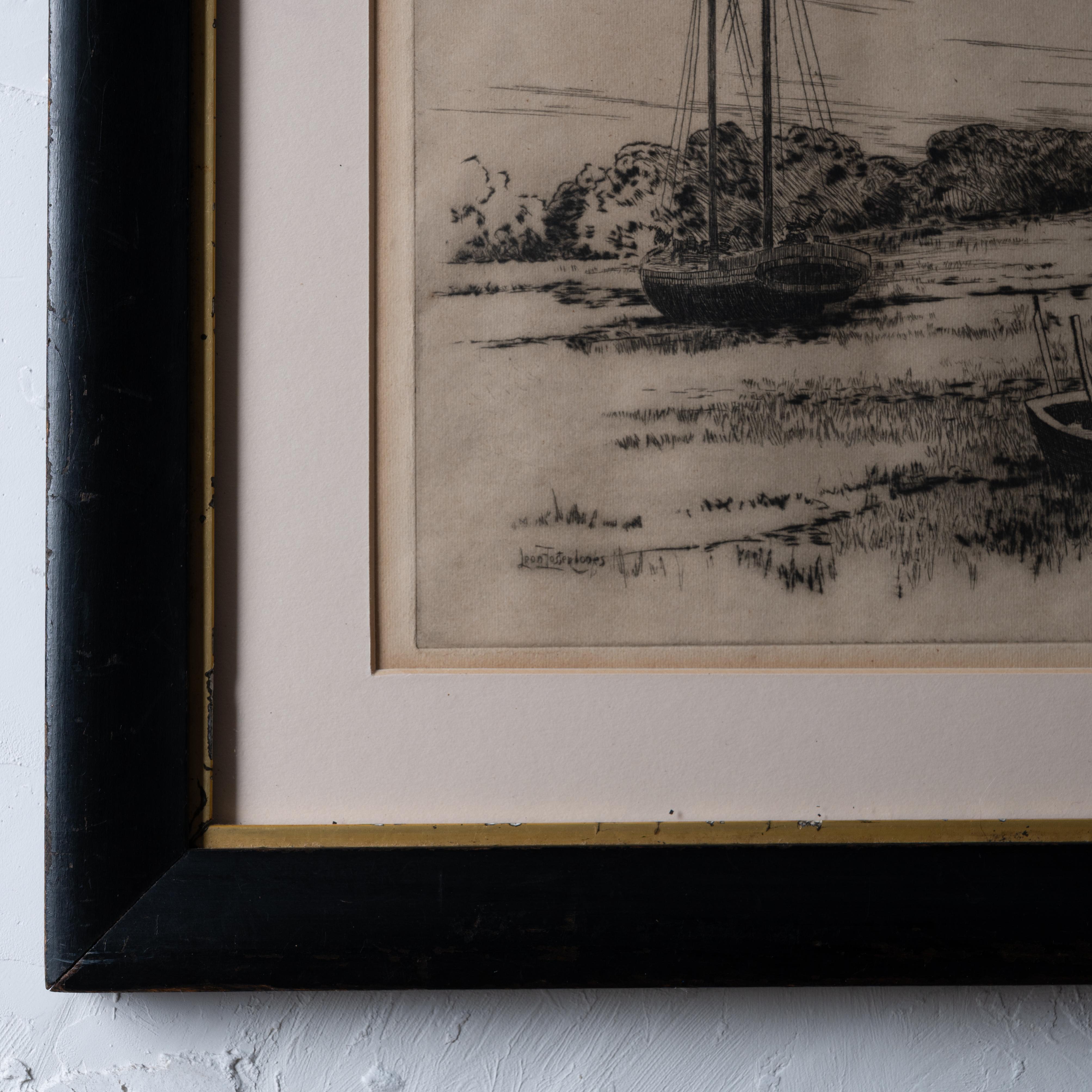 Leon Foster Jones - Aguafuerte de la costa de Nueva York, c.1925 en Bueno estado para la venta en Savannah, GA
