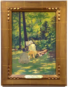 The Artist, American Impressionist, 1928, Oil on Canvas on Board, Painter, Woods