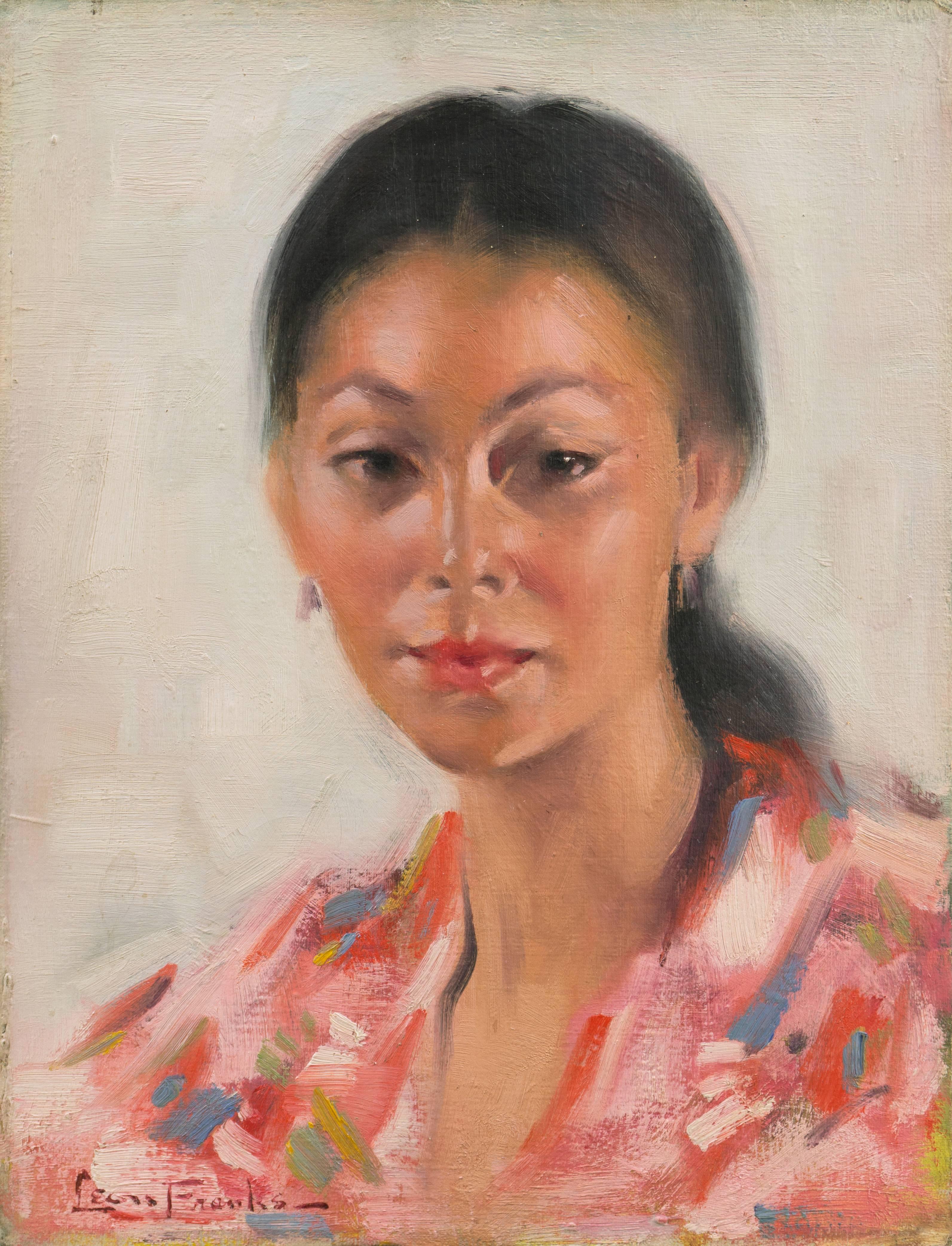 Leon Franks Portrait Painting - 'Portrait of a Young Woman', Academie Chaumière, Paris, Chouinard, Art Center