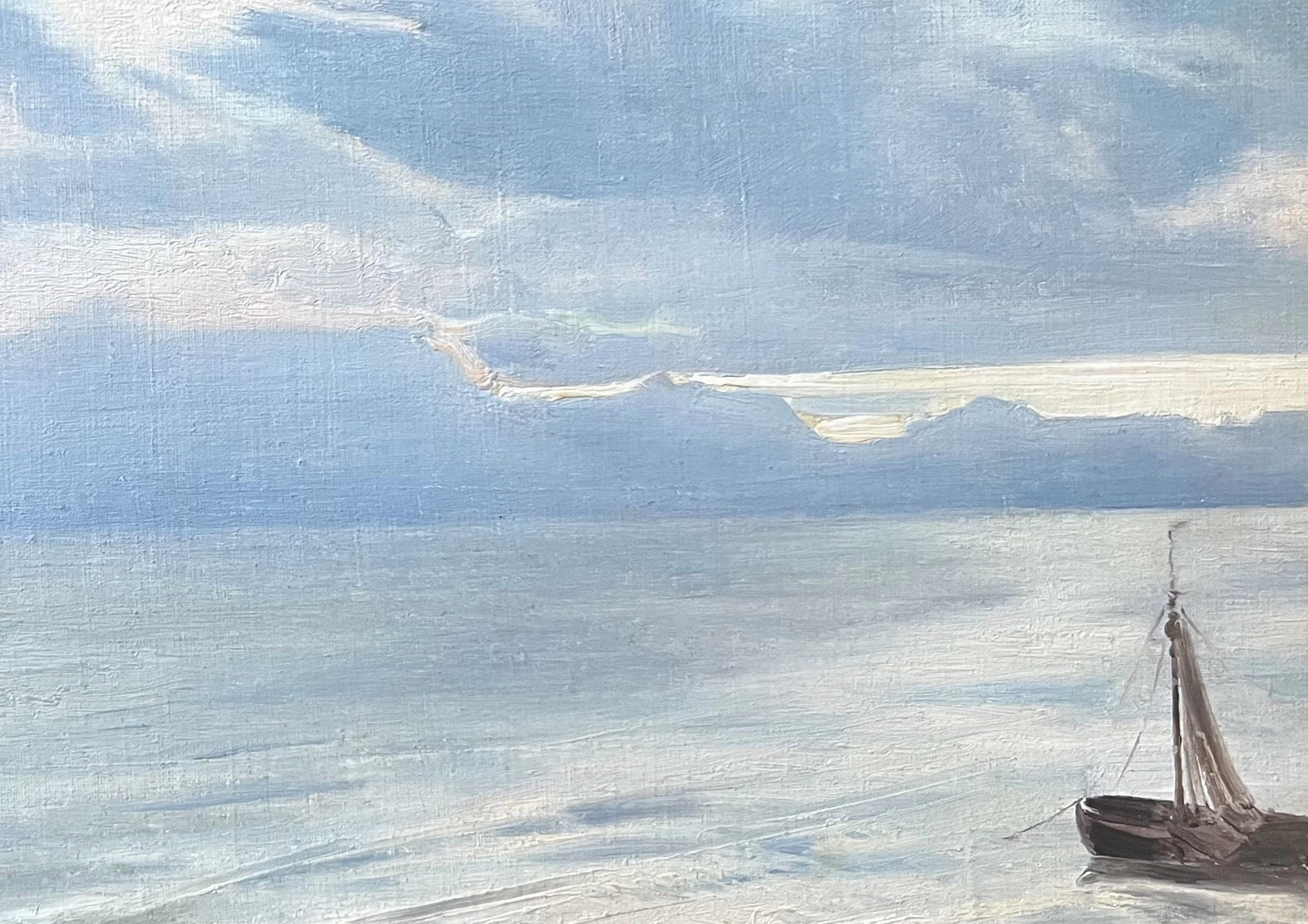 Léon Frédéric (1856-1940) Seestück, Öl signiert im Angebot 2