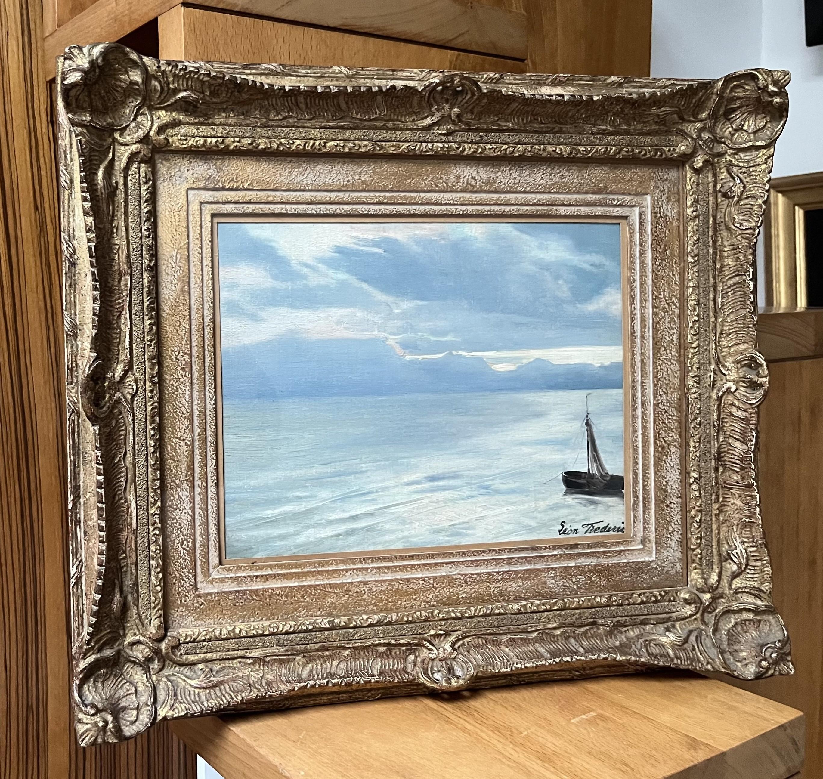 Léon Frédéric (1856-1940) Seestück, Öl signiert im Angebot 9