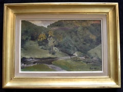 Léon Frédéric (1856-1940) Landscape in Nafraiture, huile sur toile, signée