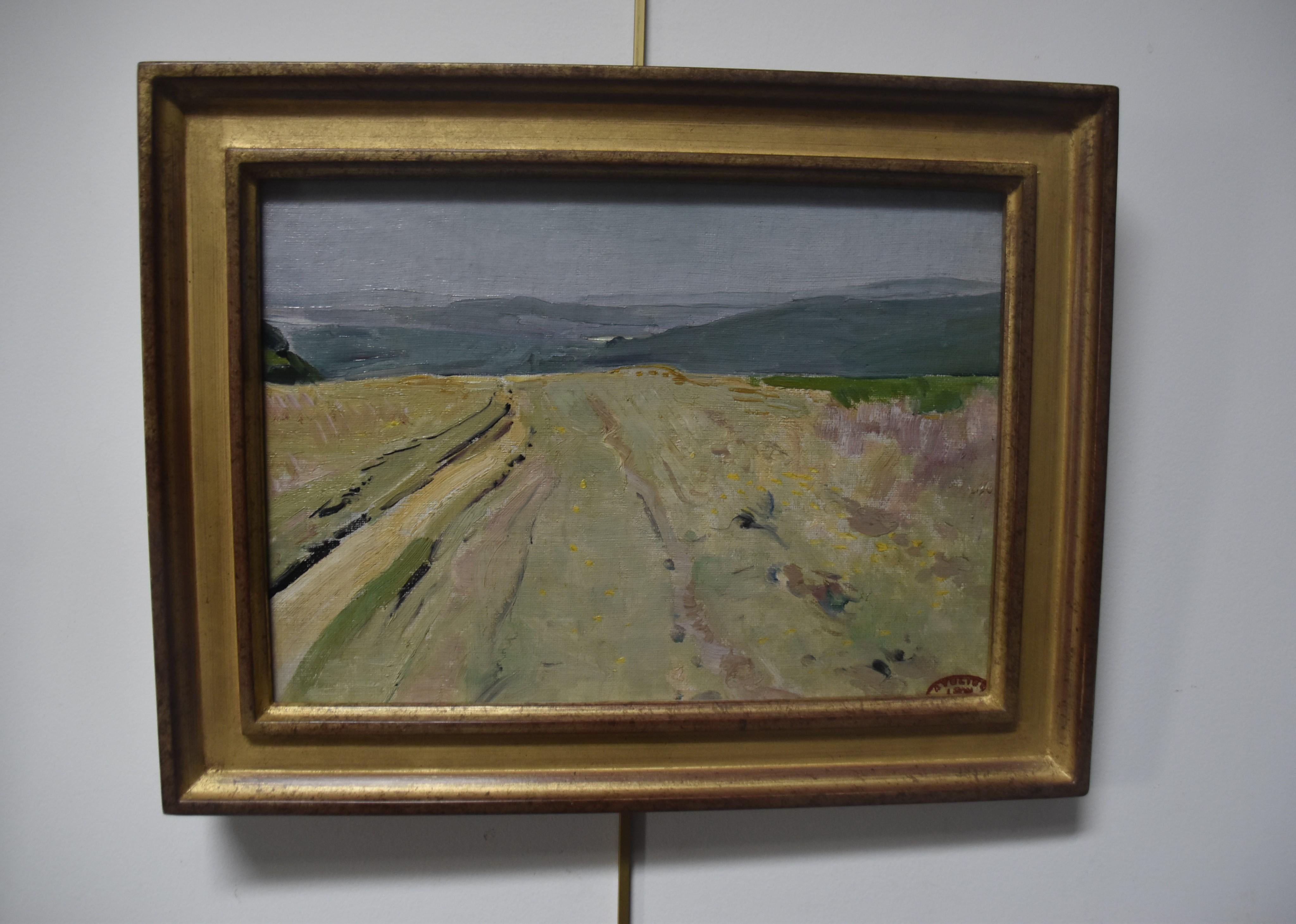 Léon Frédéric (1856-1940) Il sentiero della nafraglia, Olio su pannello 10