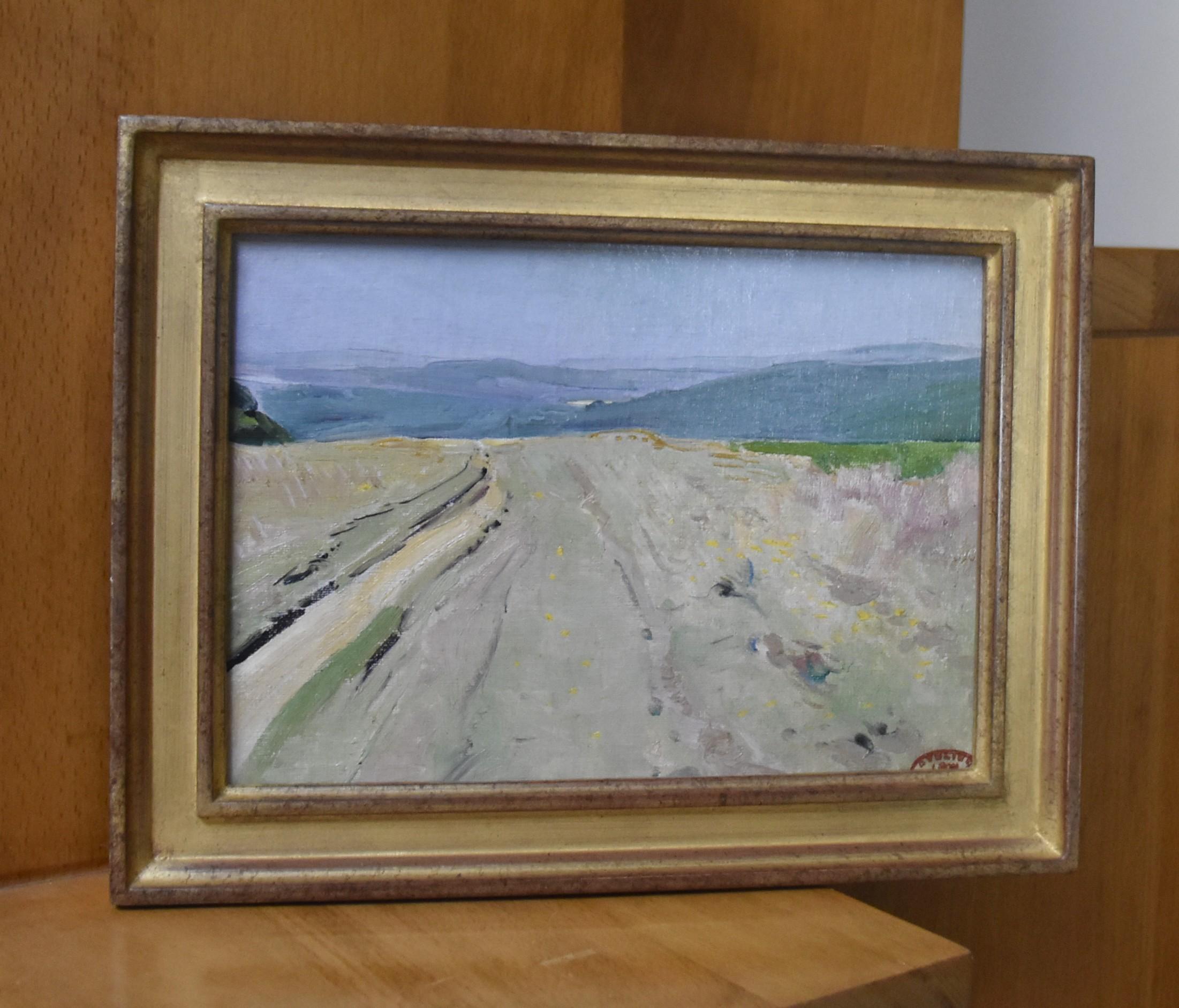 Léon Frédéric (1856-1940) Il sentiero della nafraglia, Olio su pannello 8