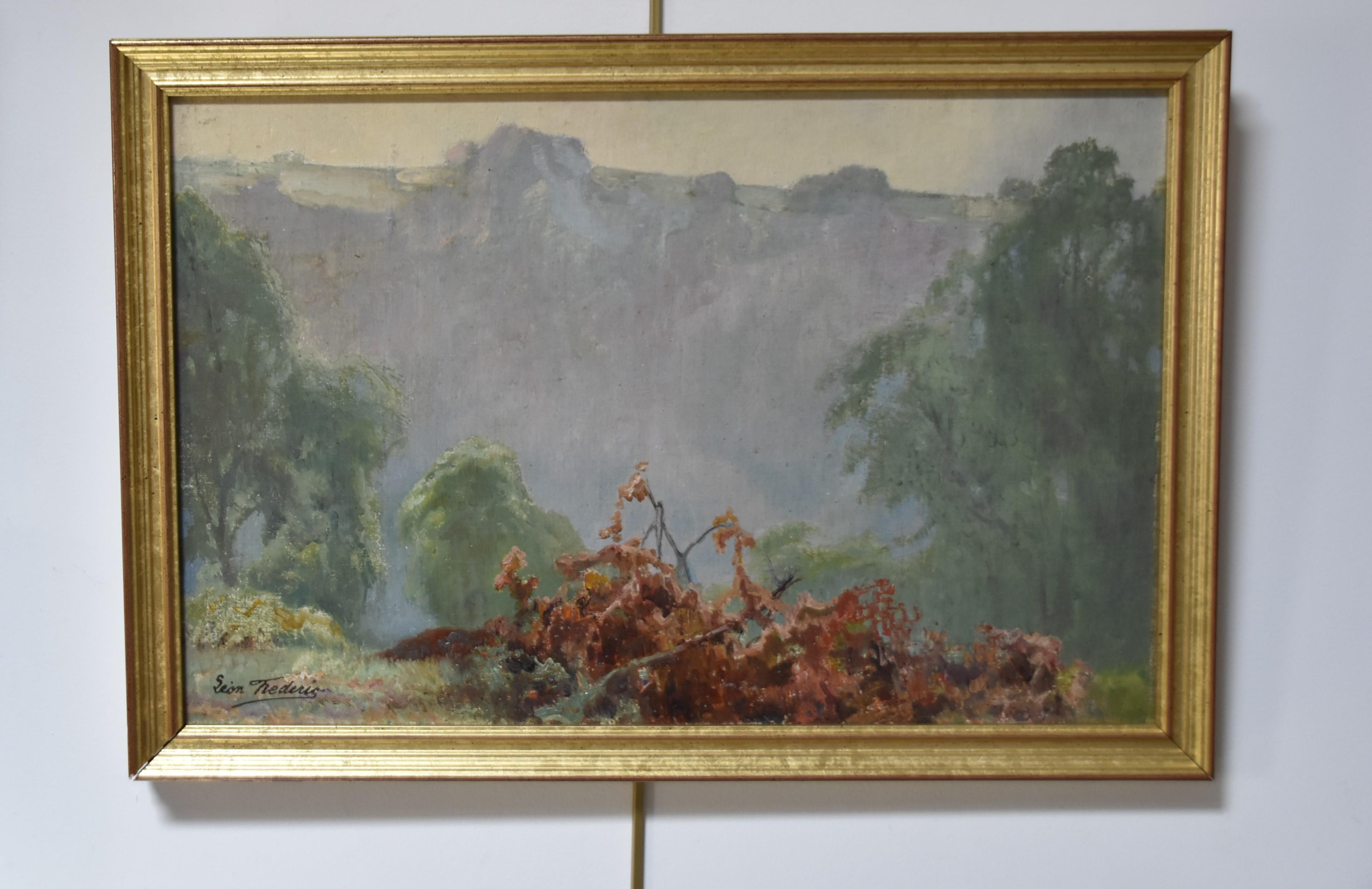 Léon Frédéric (1856-1940) Vallée de Nafraiture, Oil on panel   For Sale 1